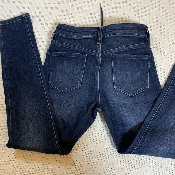 Volcom Womens Jeans Size 25 Dark Denim Super Stoned Skinny Ankle Laced No Zip - Picture 7 of 7